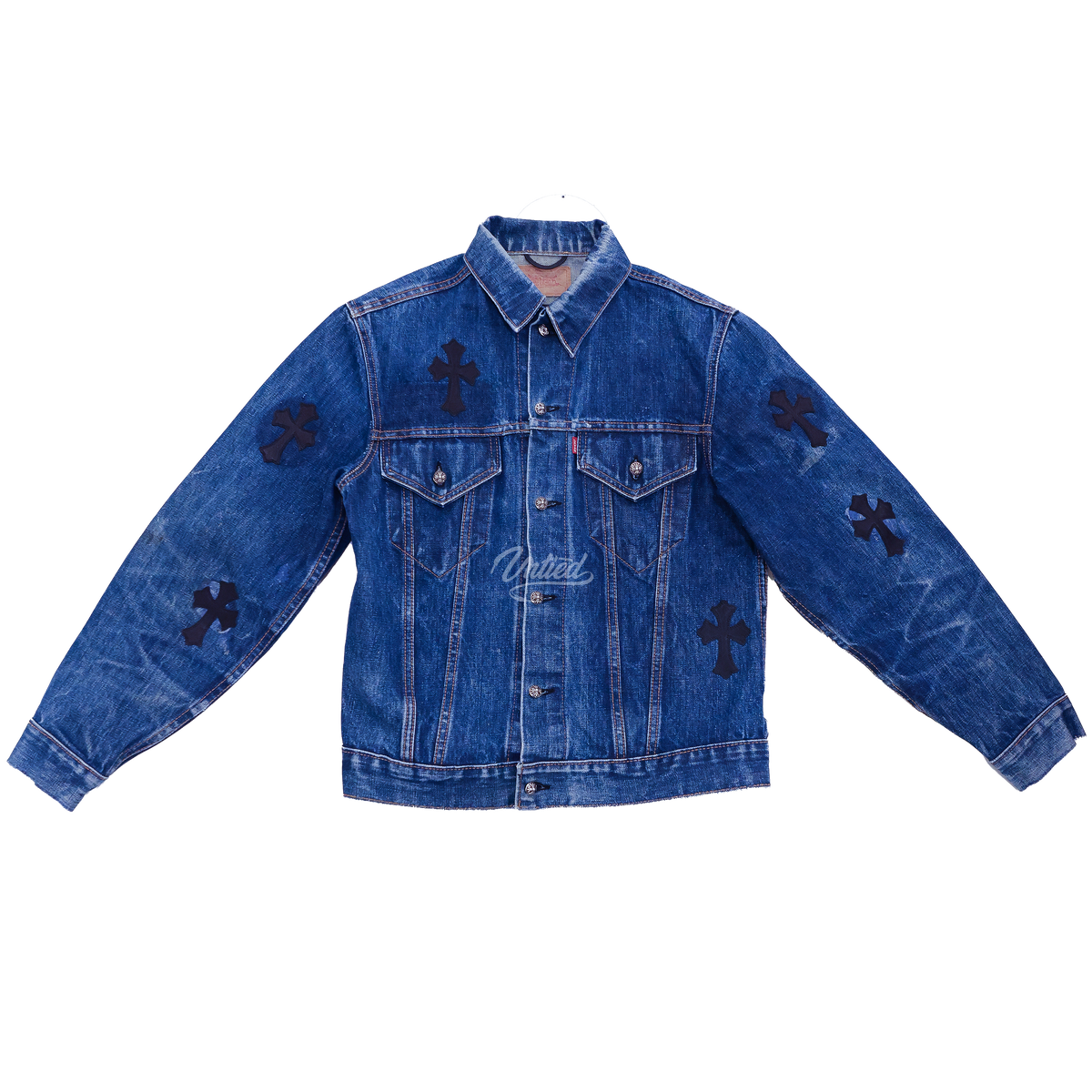 Chrome Hearts Levi Cross Patch Denim Jacket  "Navy" - Cheap Witzenberg Jordan Outlet