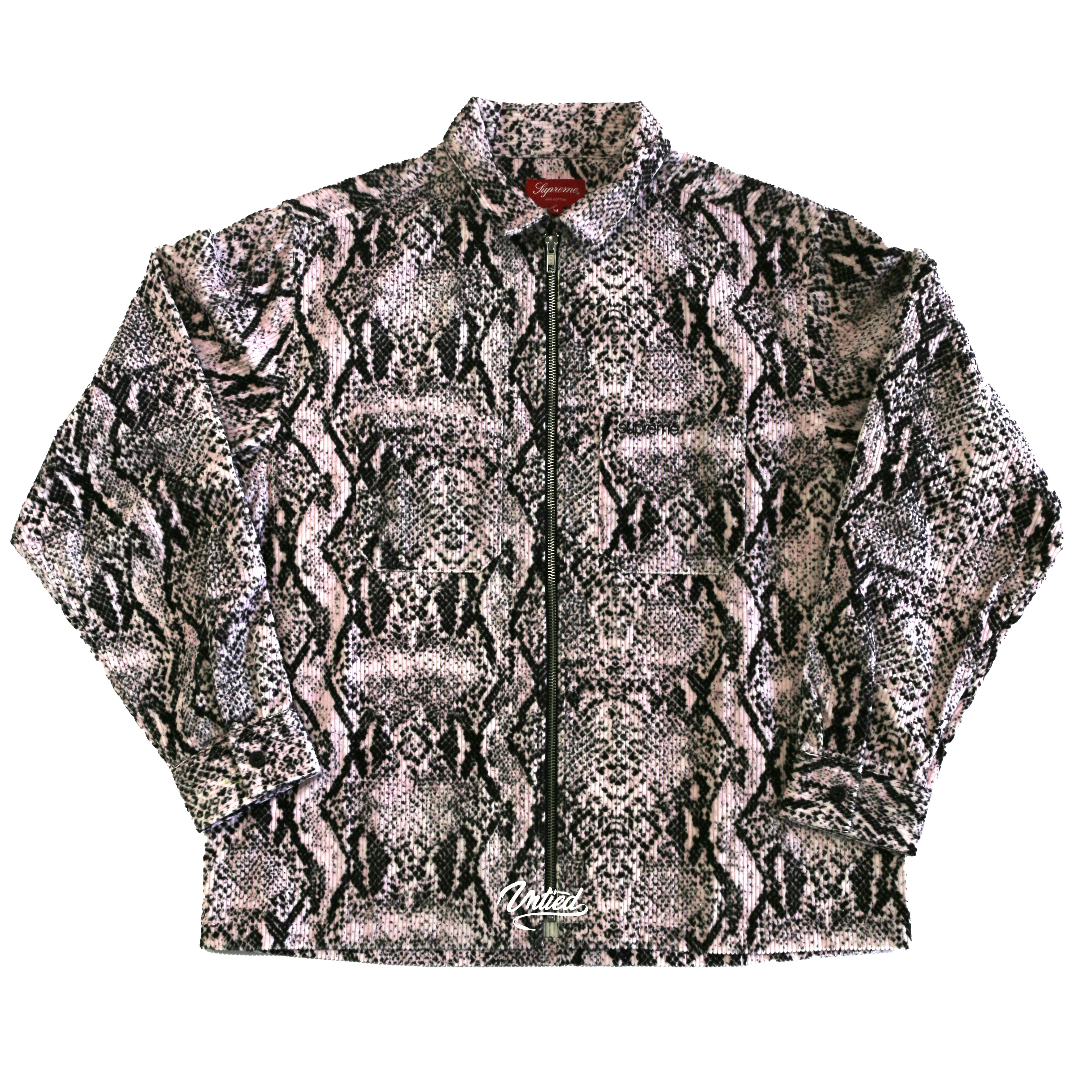 Supreme Snakeskin Corduroy Zip Up Shirt 