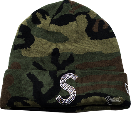 SUPREME NEW ERA SWAROVSKI S LOGO BEANIE