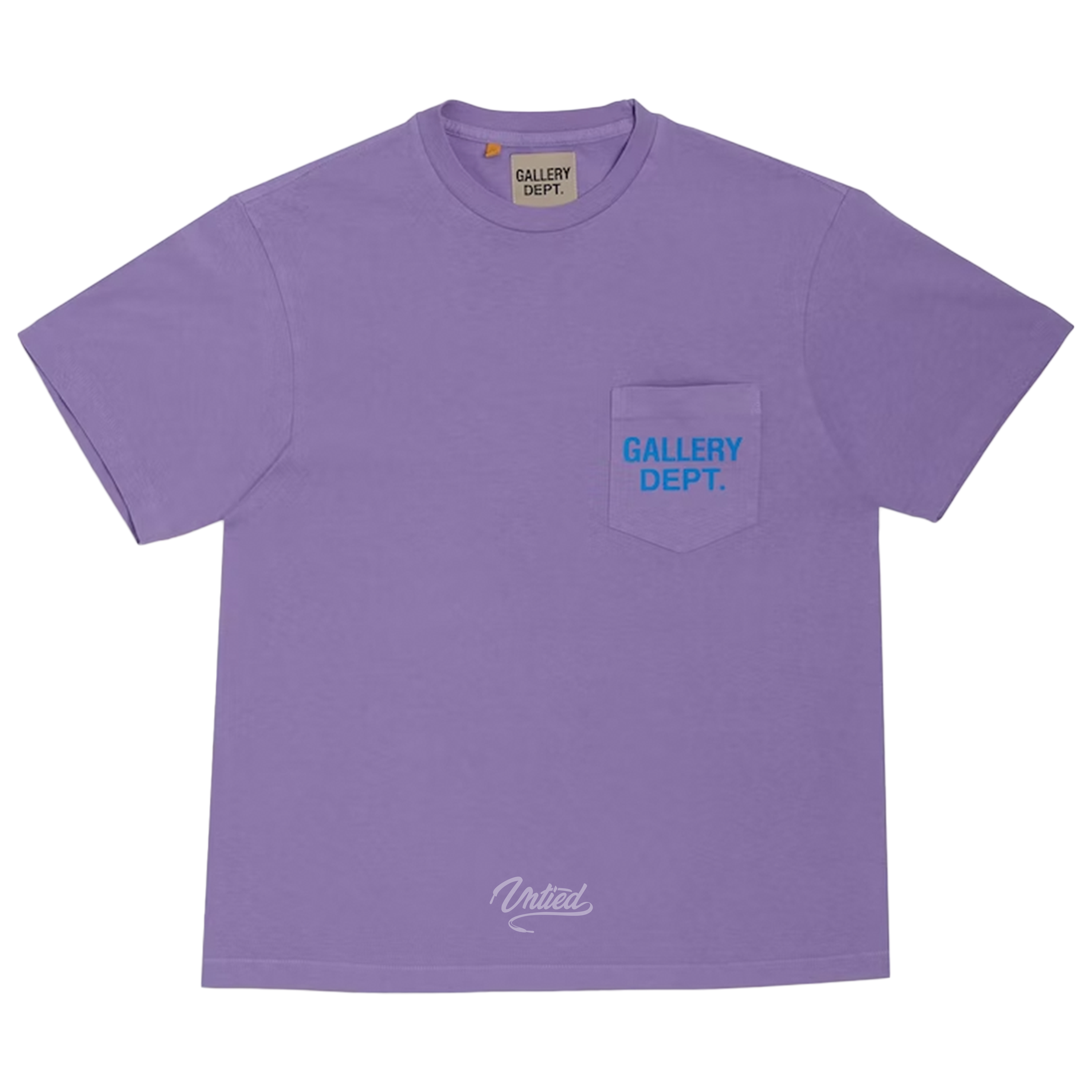DPTO — Purple & Black Thrashed Classic Logo Pocket T-Shirt