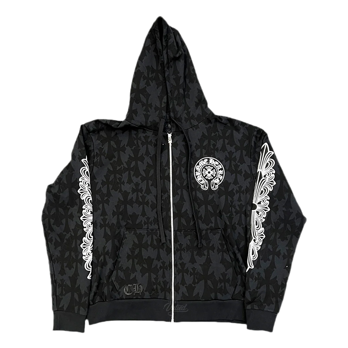 Chrome Hearts Cemetery Motif Zip Up "Black"