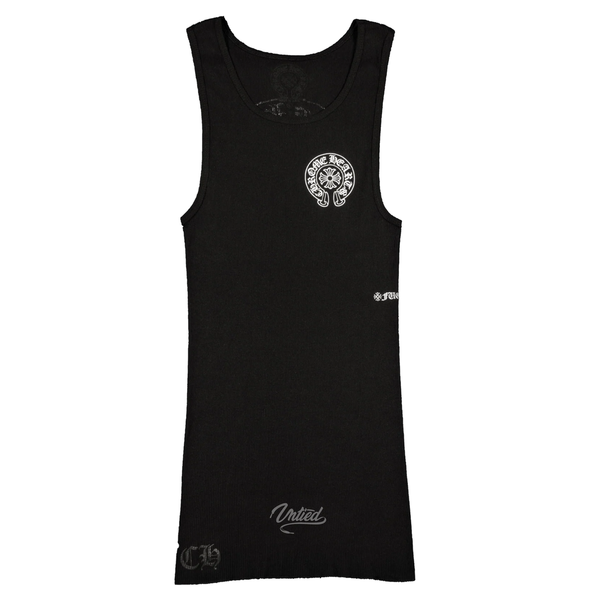 Chrome Hearts Womens Horseshoe 'Fuck You' Tank Top “Black/White”