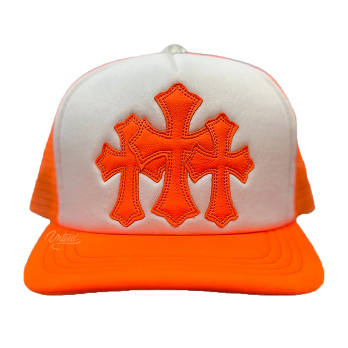 Chrome shoes Cemetery Trucker Hat "Neon Orange"