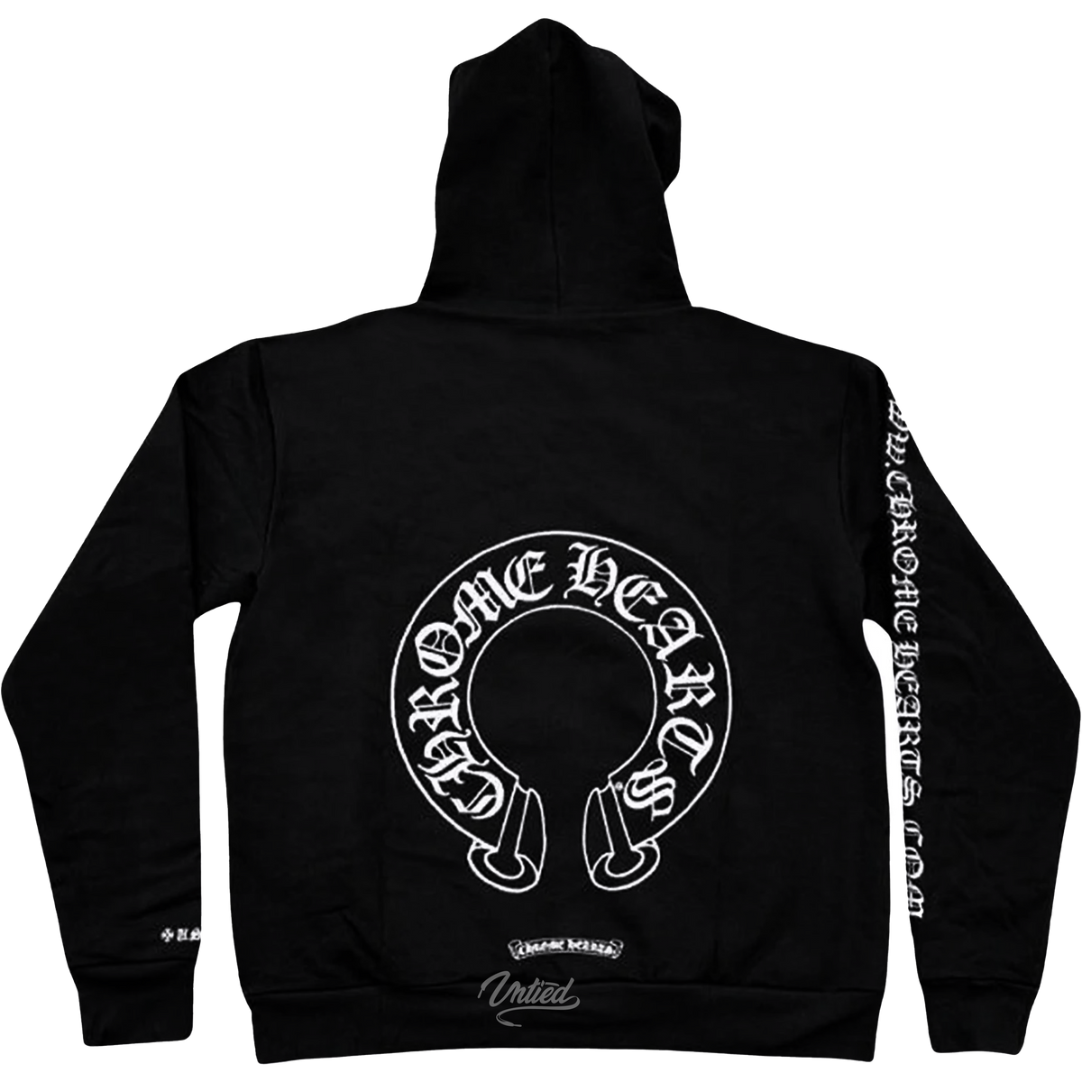 Chrome Hearts Online Exclusive Glitter Horseshoe Hoodie "Black/Silver"