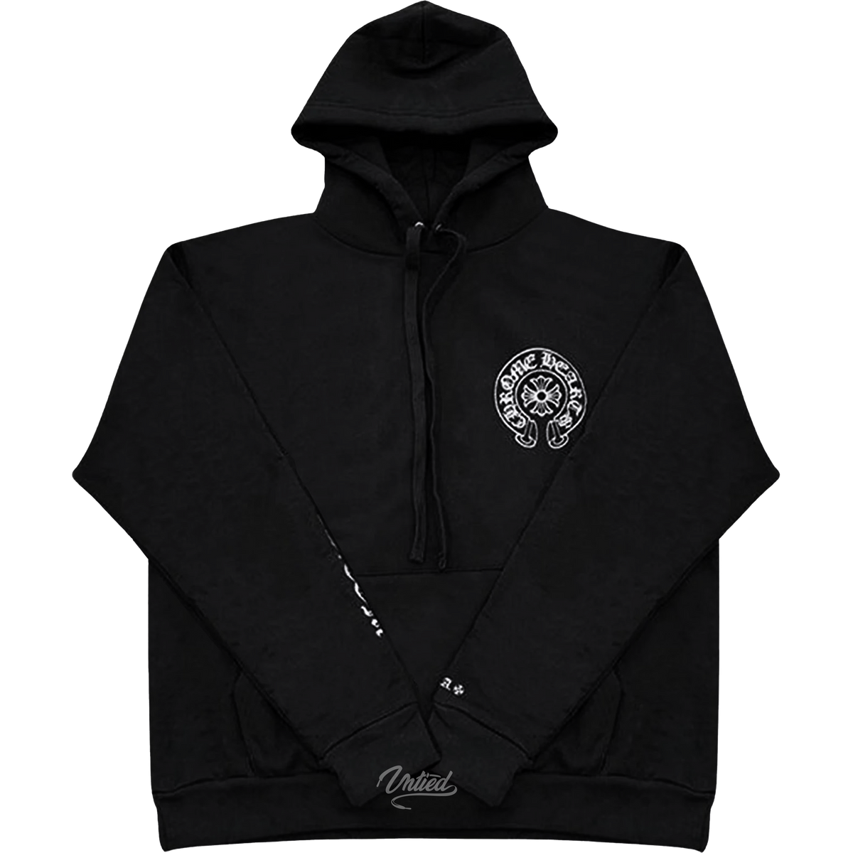 Chrome Hearts Online Exclusive Glitter Horseshoe Hoodie "Black/Silver"