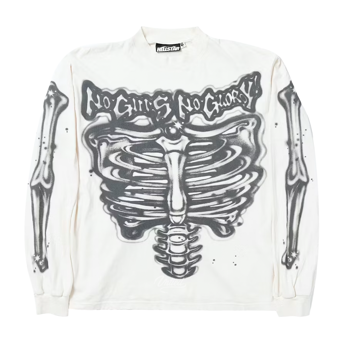 Hellstar Airbrushed Bones L/S Tee "White"