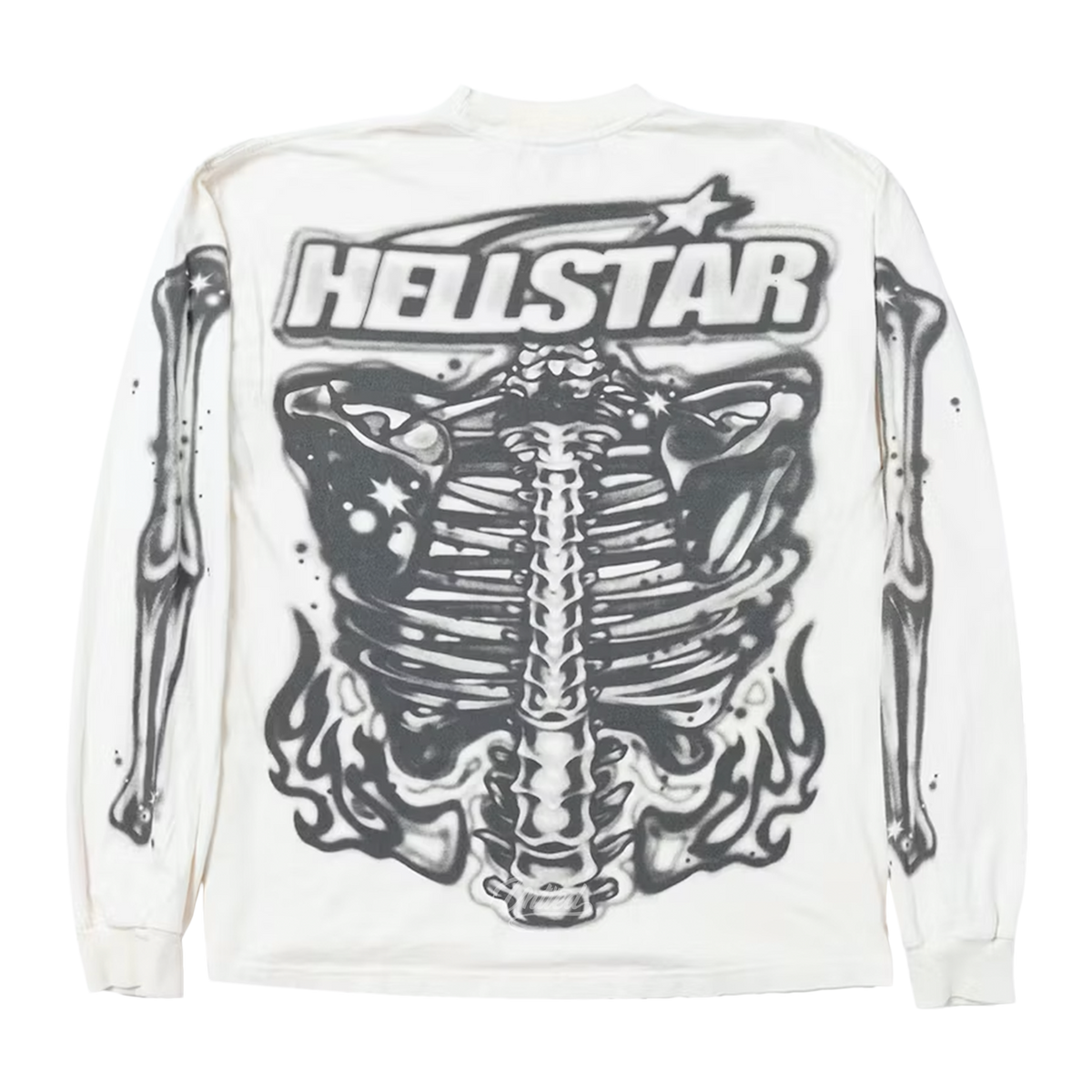 Hellstar Airbrushed Bones L/S Tee "White"