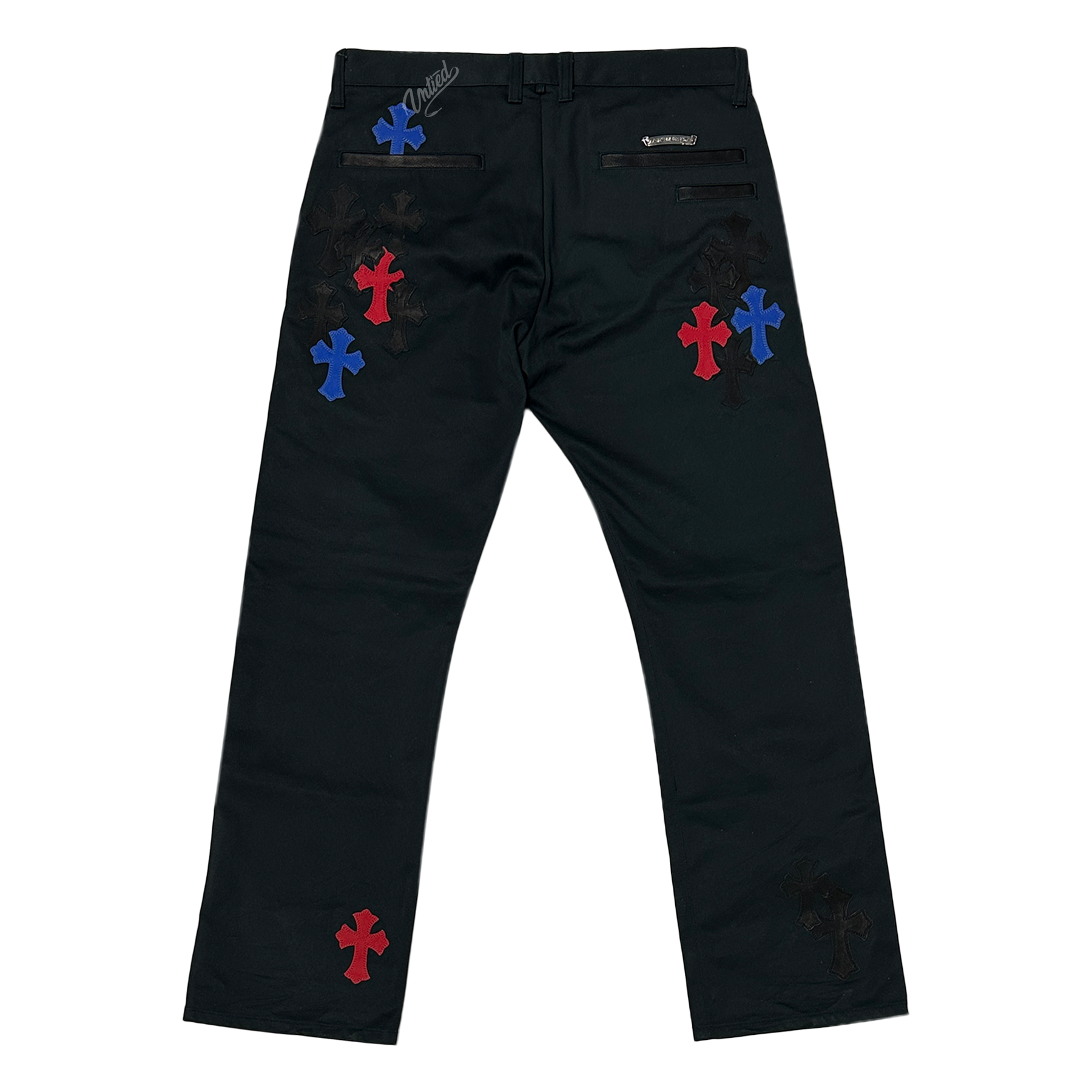 Chrome Hearts Multicolor Cross Patch Chino Pants "Black/Red/Blue/Black"
