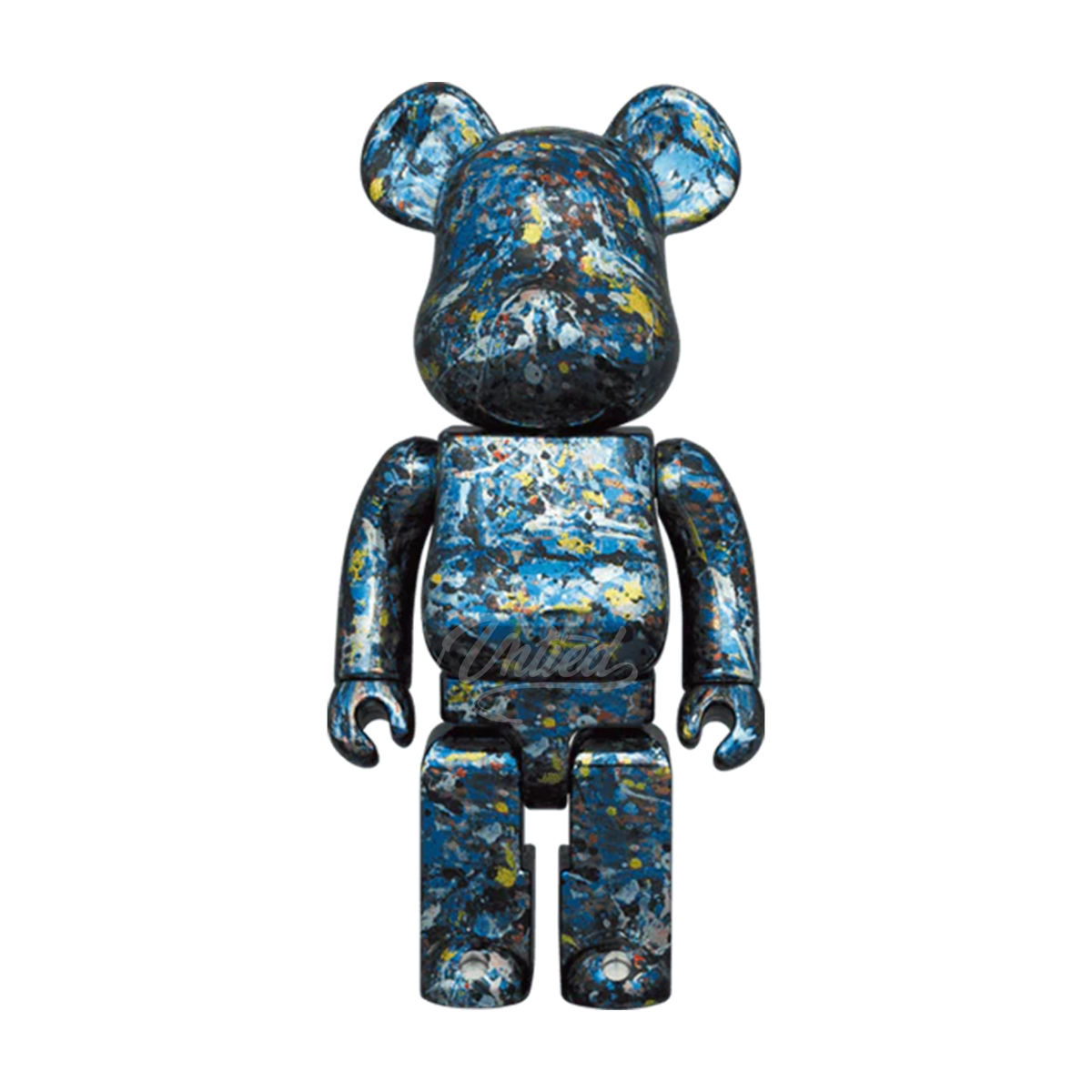 Bearbrick Jackson Pollock "Chrome" 1000%