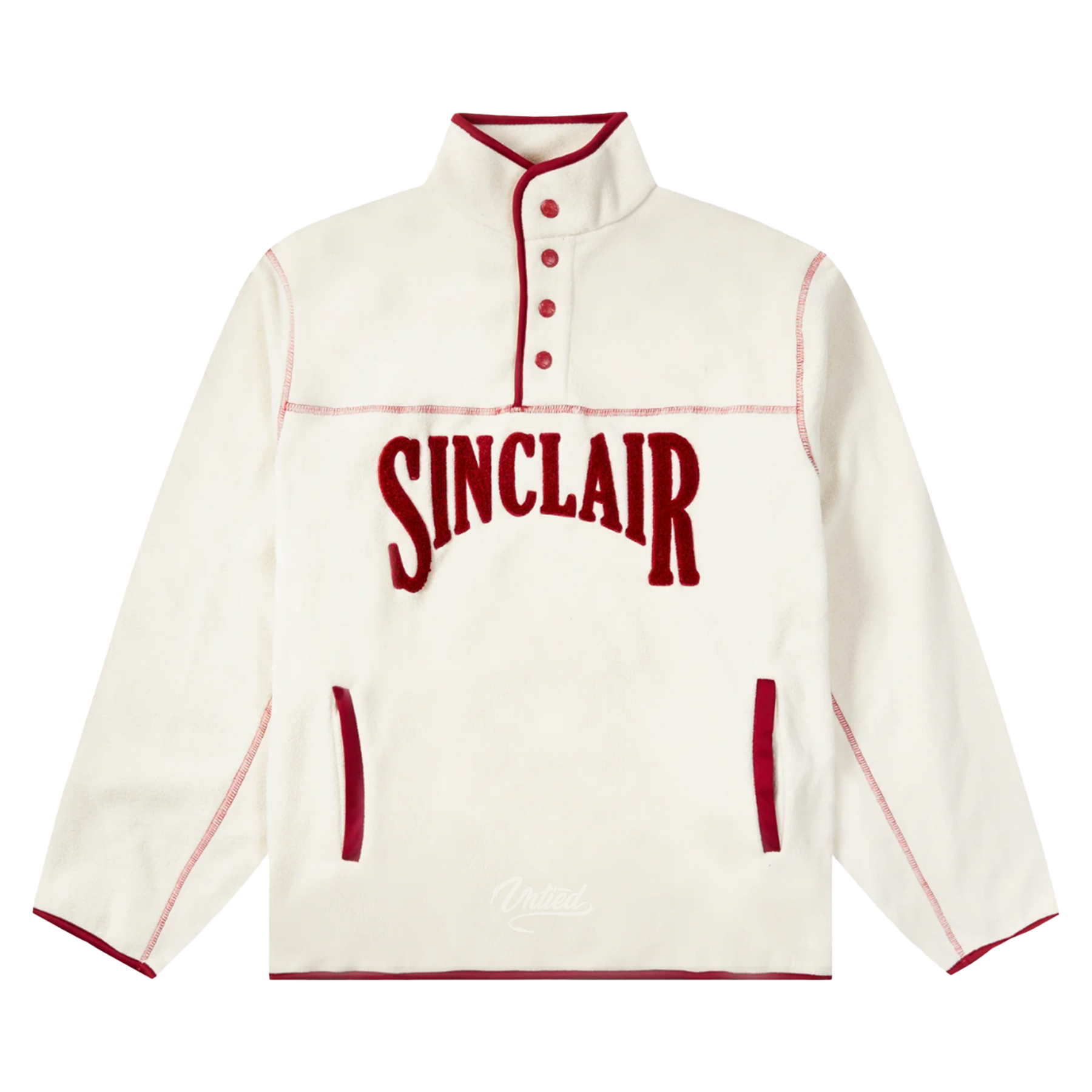 Sinclair Polar Fleece 1/4 Button Up "Cream"