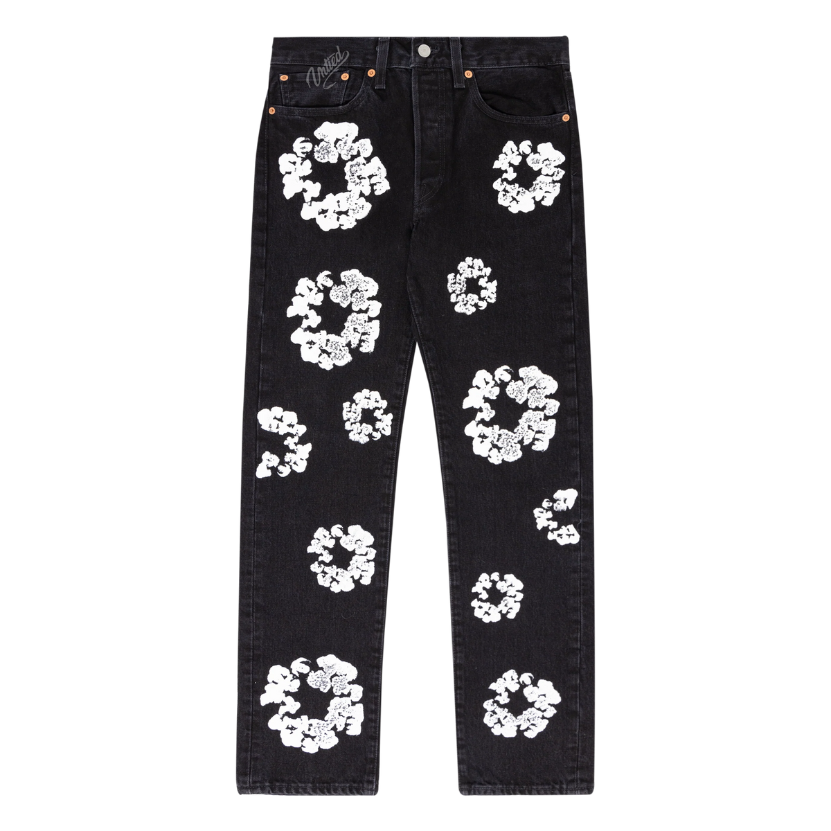 Denim Tears Cotton Wreath Jeans "Black/White"