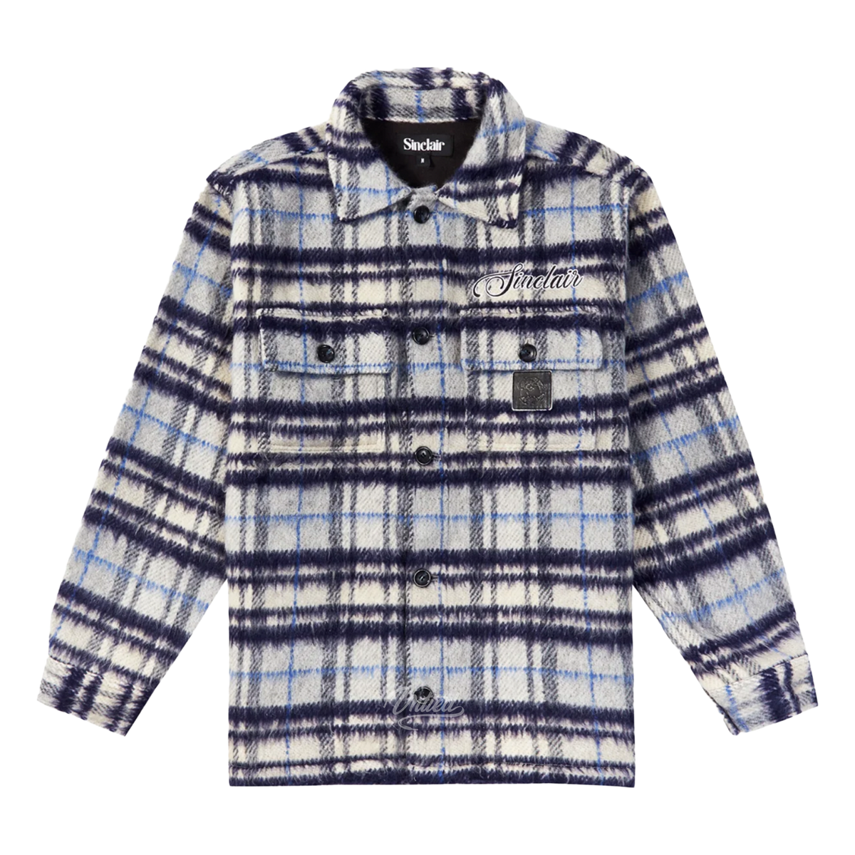 Sinclair Plaid Flannel Shirt Jacket "Blue"