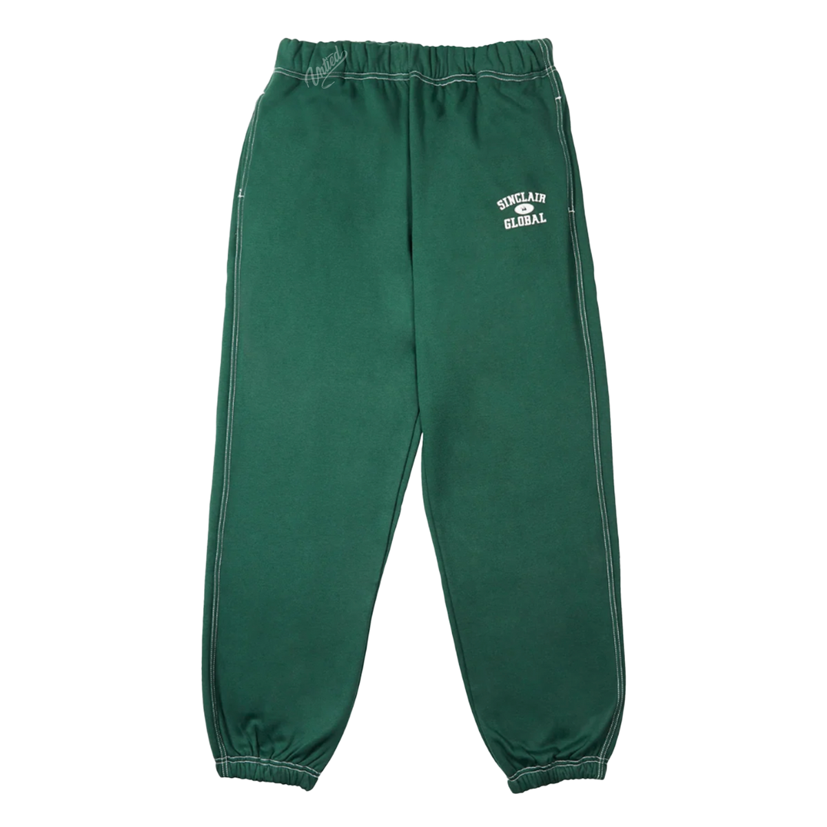 Sinclair Contrast Stitch Athletic Sweatpants "Forest Green"