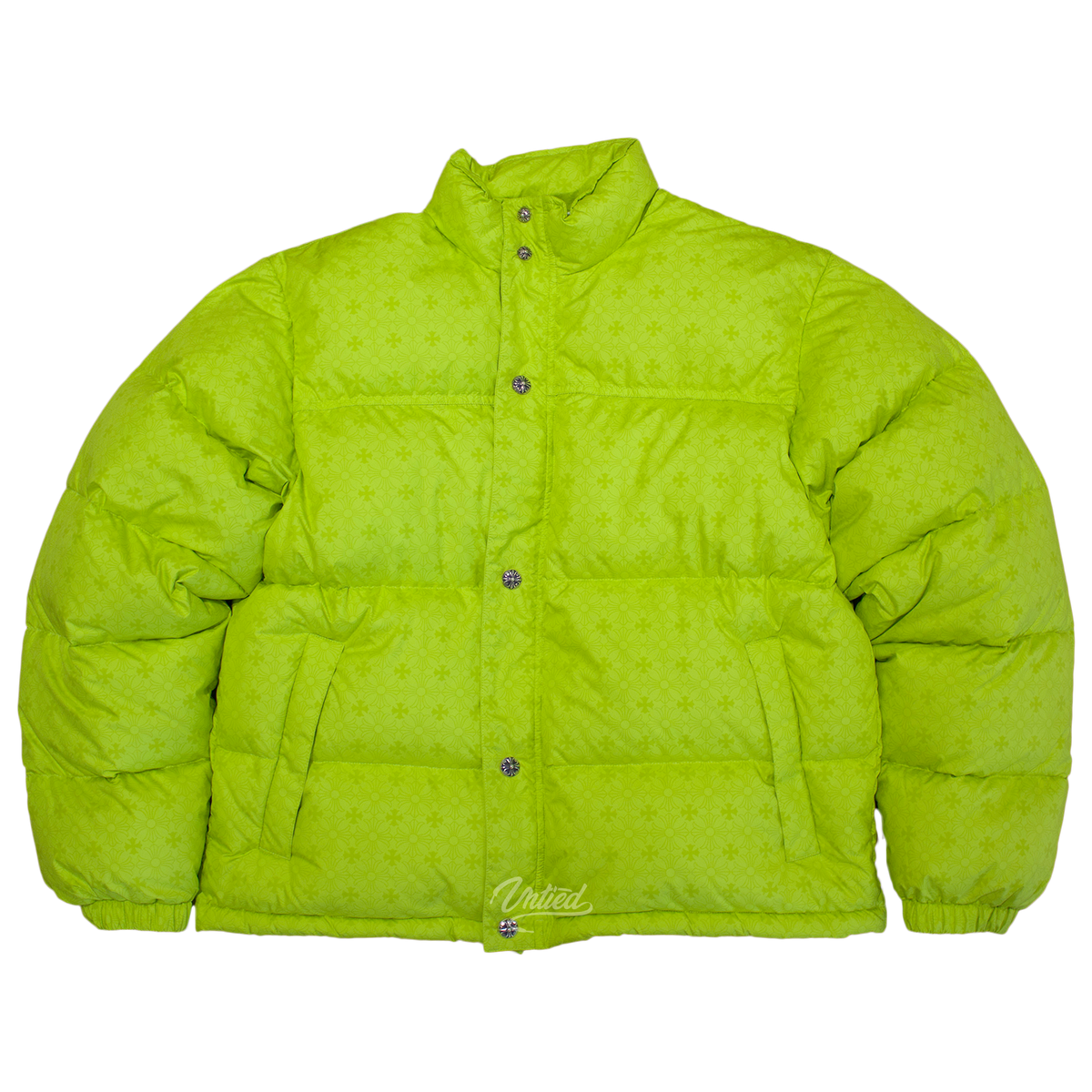 Chrome Hearts Motif Puffer Jacket "Slime Green"