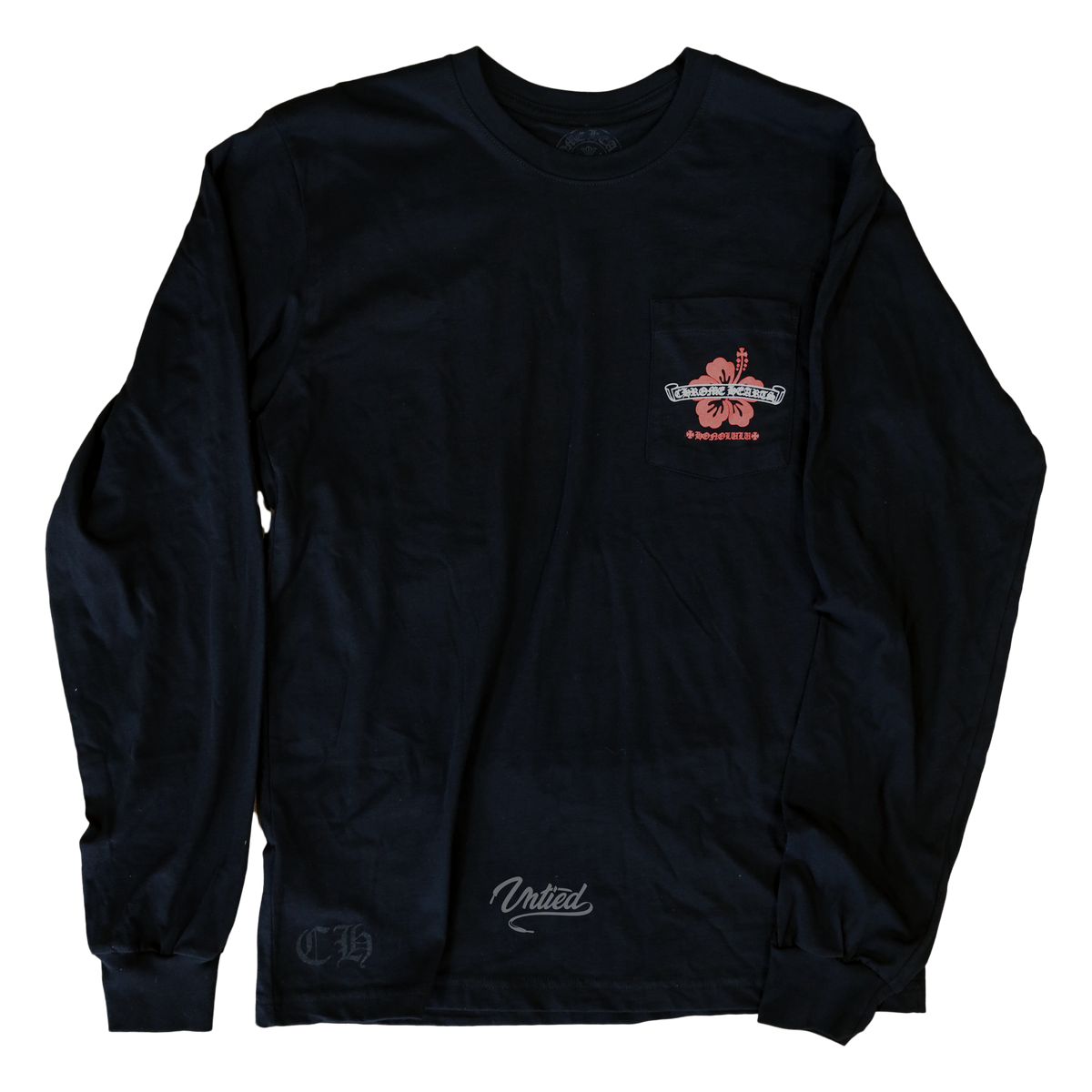 Chrome Hearts Honolulu Floral Pocket Crew L/S Tee "Black/Red"