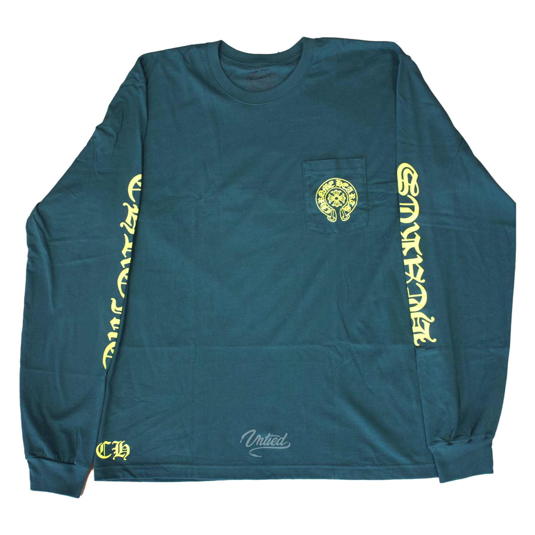 Chrome Hearts Horseshoe L/S Tee "Forest Green/Yellow"