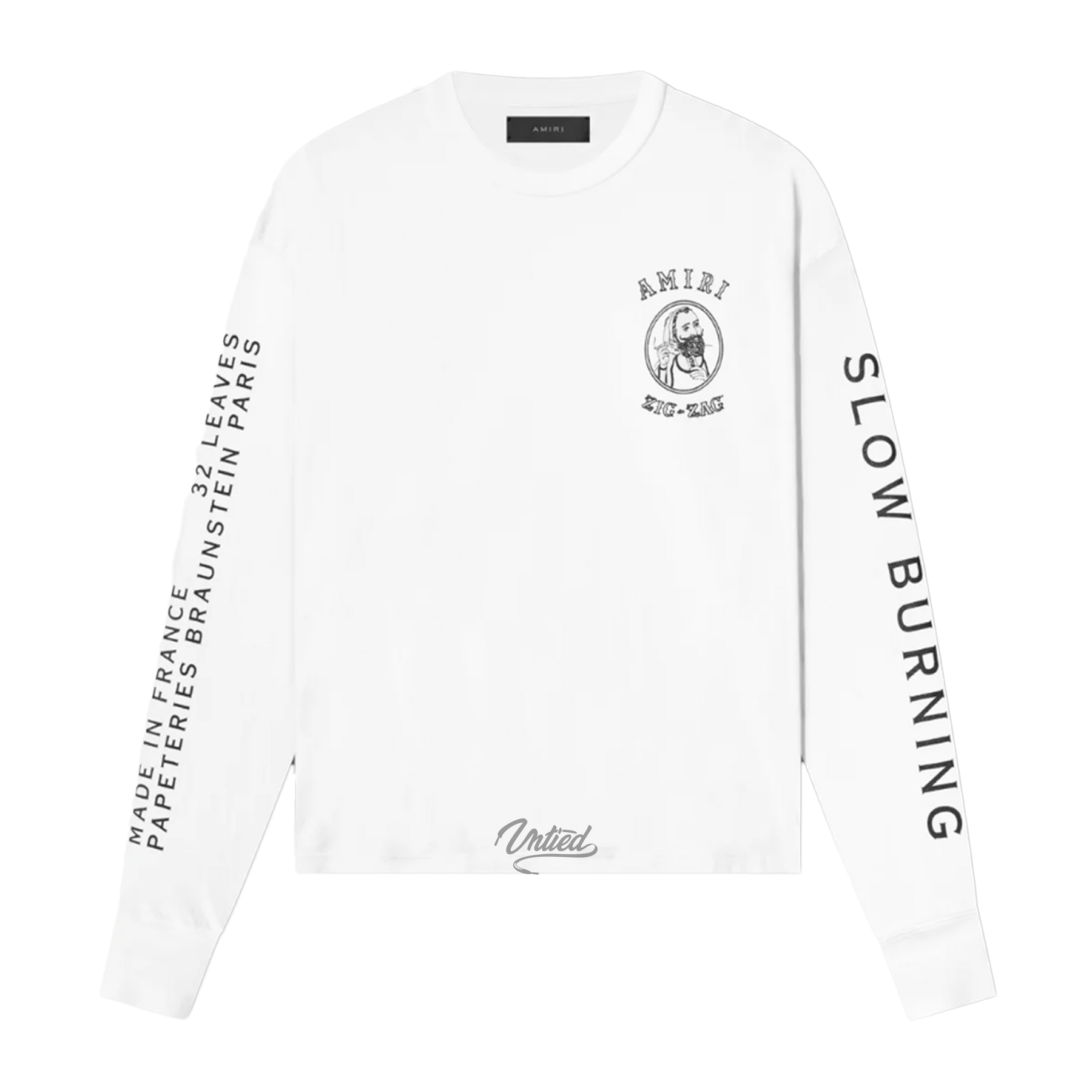 Amiri Zig Zag L/S Tee "White" - Untied LA