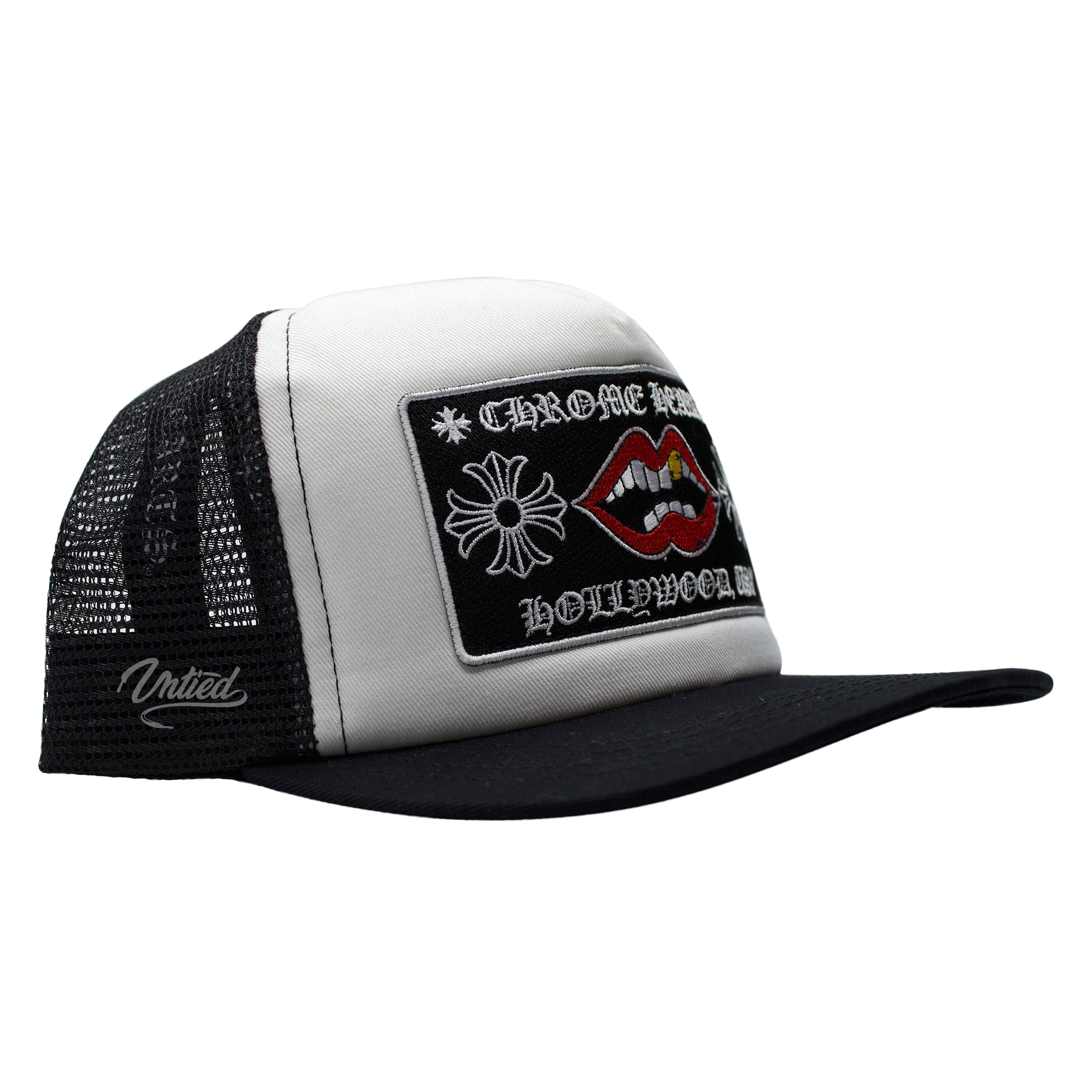 Chrome Hearts Chomper Trucker Hat "White/Black"
