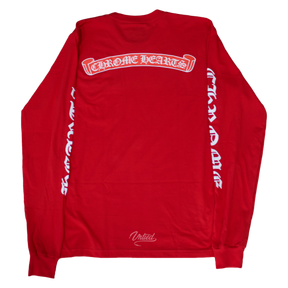Chrome Hearts Scroll Logo L/S Tee "Red"