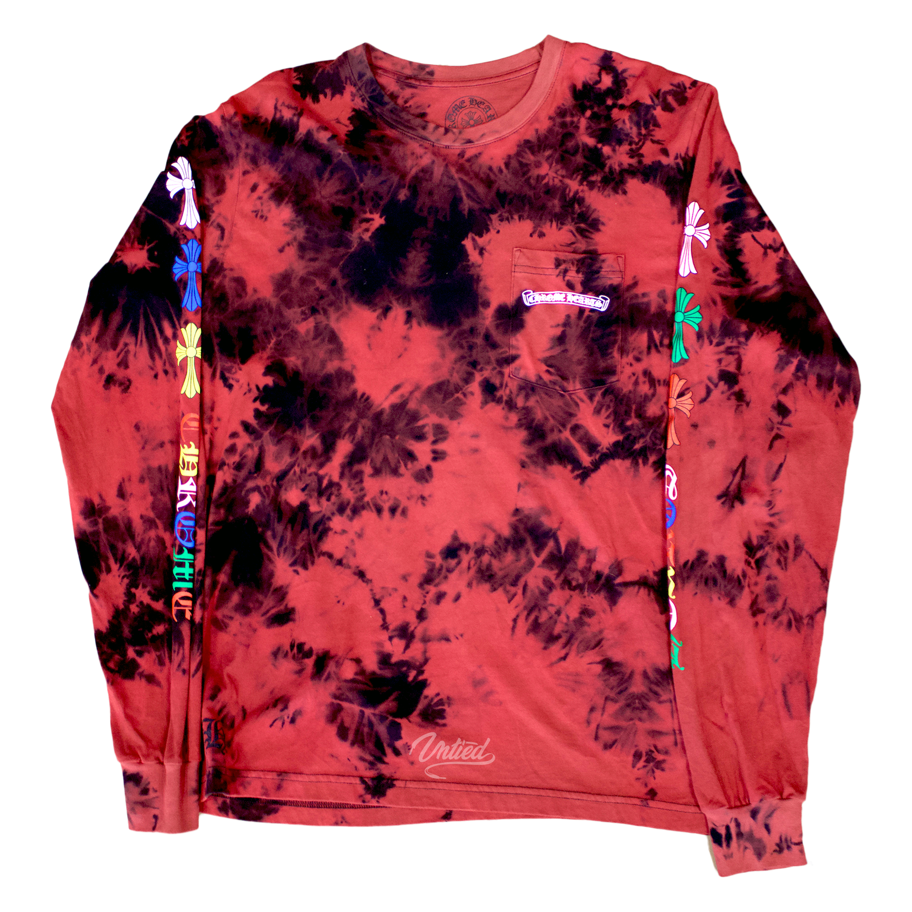 Chrome Hearts Multi Cross Scroll L/S "Red Tie Dye"