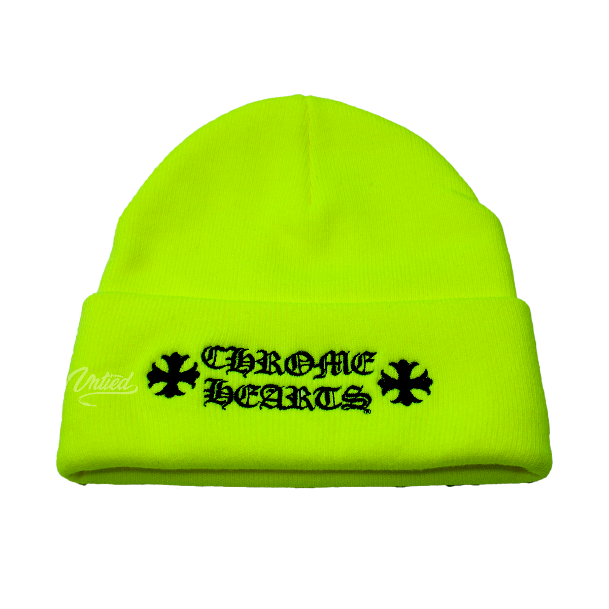 Chrome Hearts Logo Beanie "Neon Green"