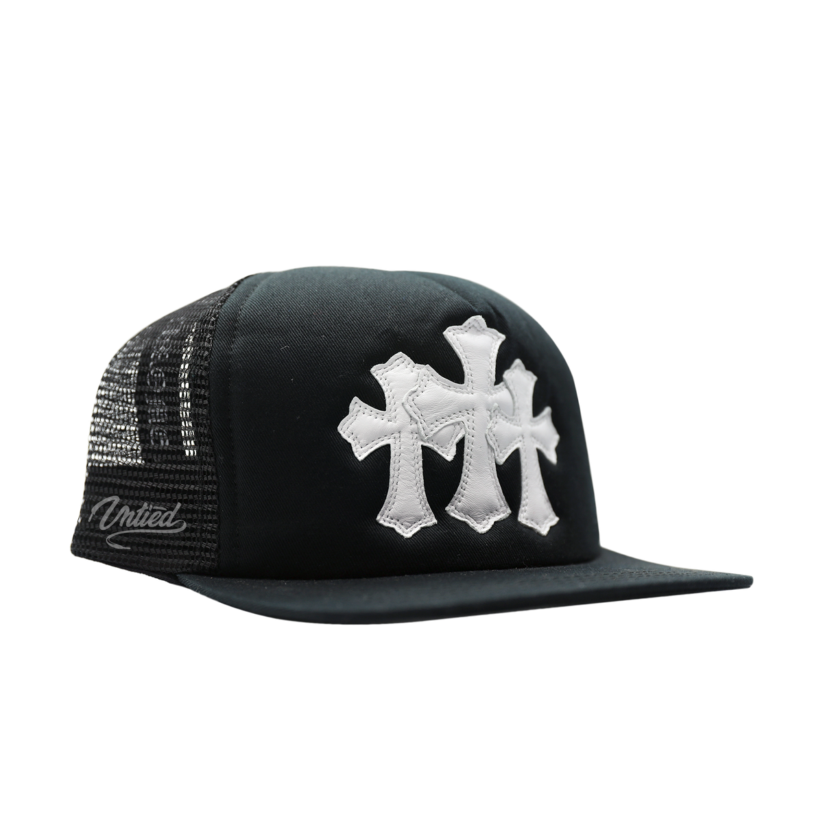 Chrome Hearts Cemetery Trucker Hat "Black/White"