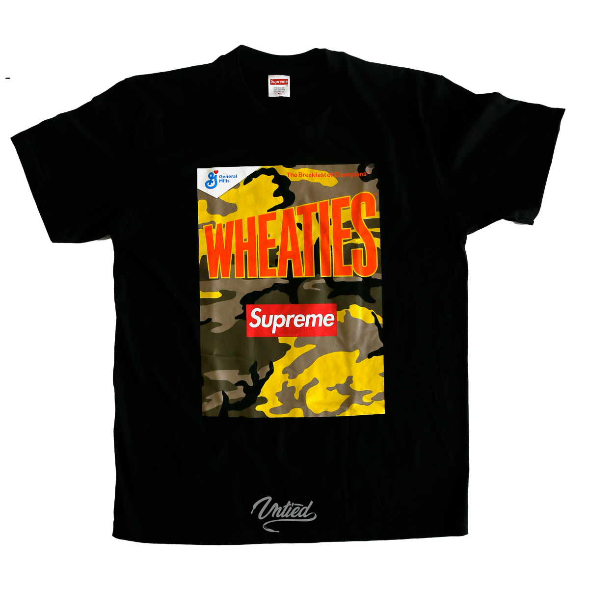 Supreme Wheaties Tee  BLACK