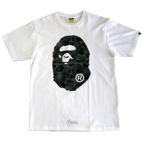 A Bathing Ape ABC Black Camo Ape Head Tee "White" - Untied LA