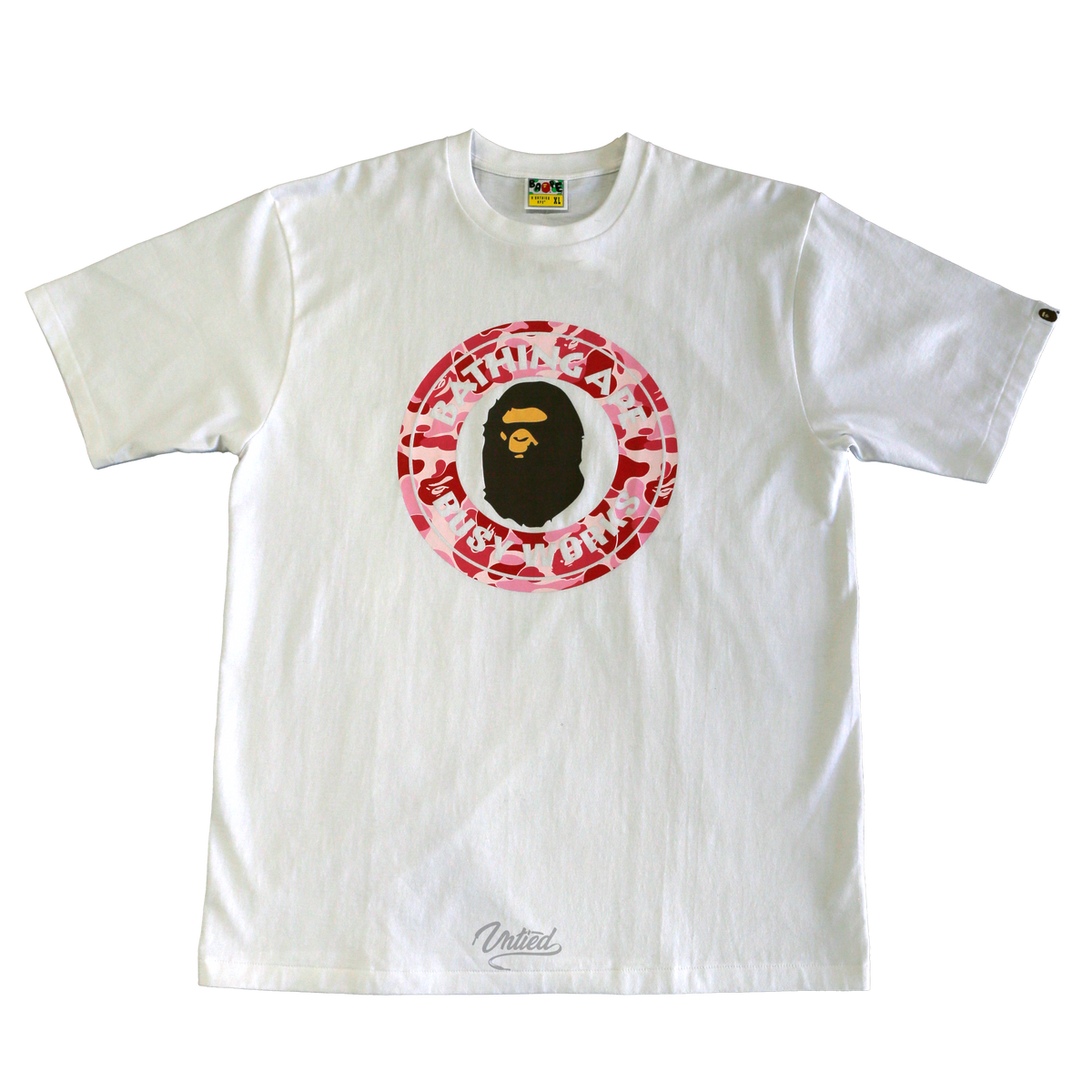 A Bathing Ape ABC Pink Camo Busy Works Tee "White"