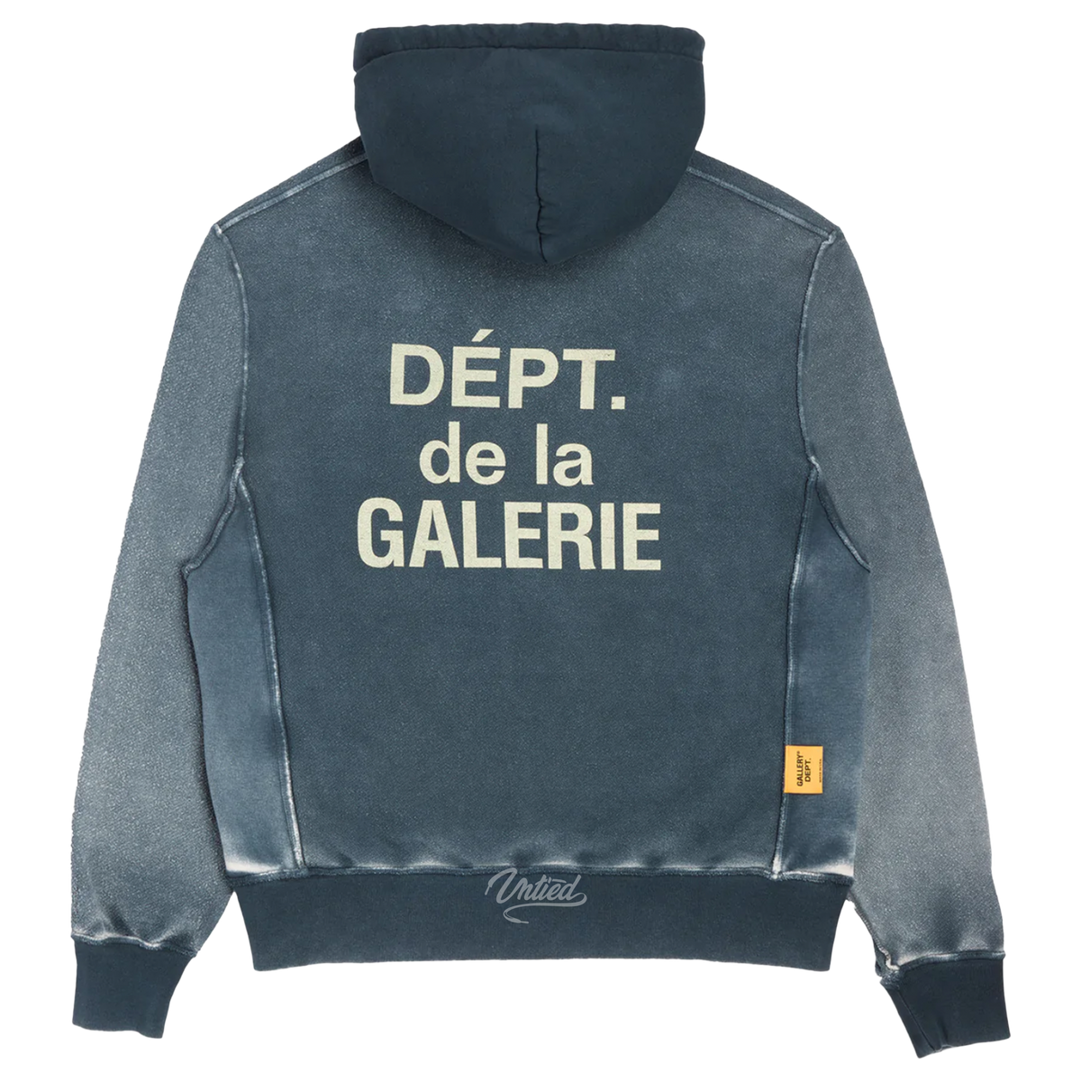 Gallery Dept. Reversible Navy French Logo Hoodie "Faded Navy"