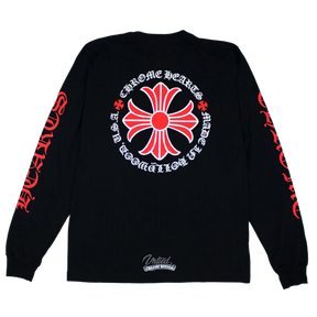 Chrome Hearts Cross L/S Tee "Black Red"