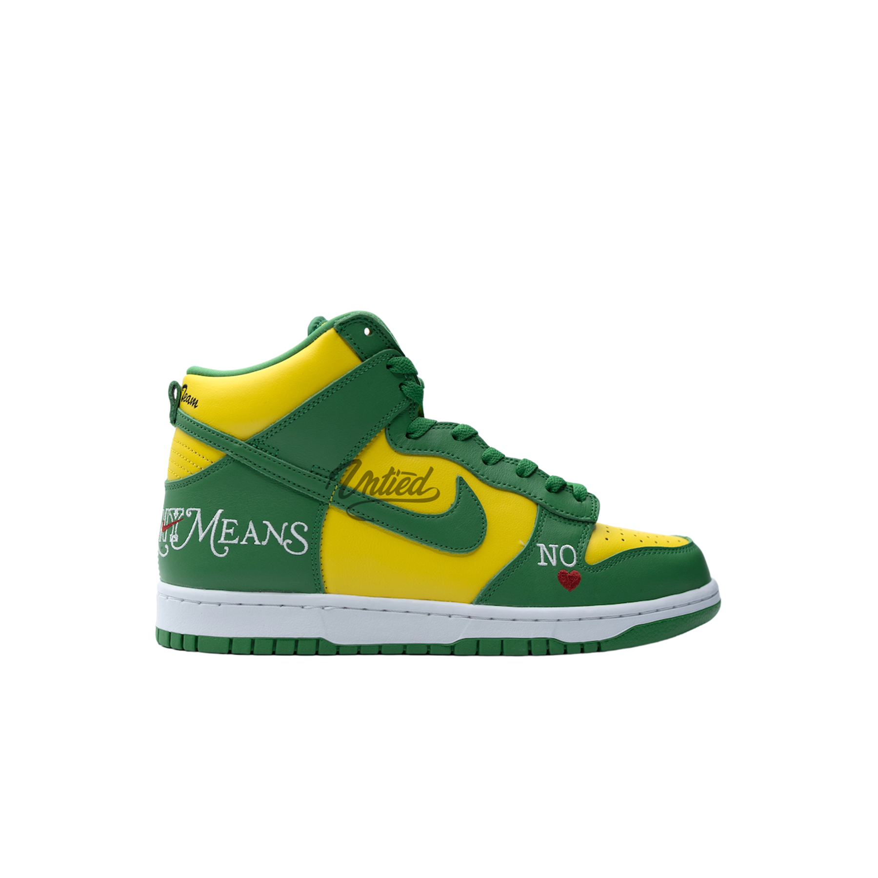 Supreme Nike SB Dunk High "By Any Means Brazil"
