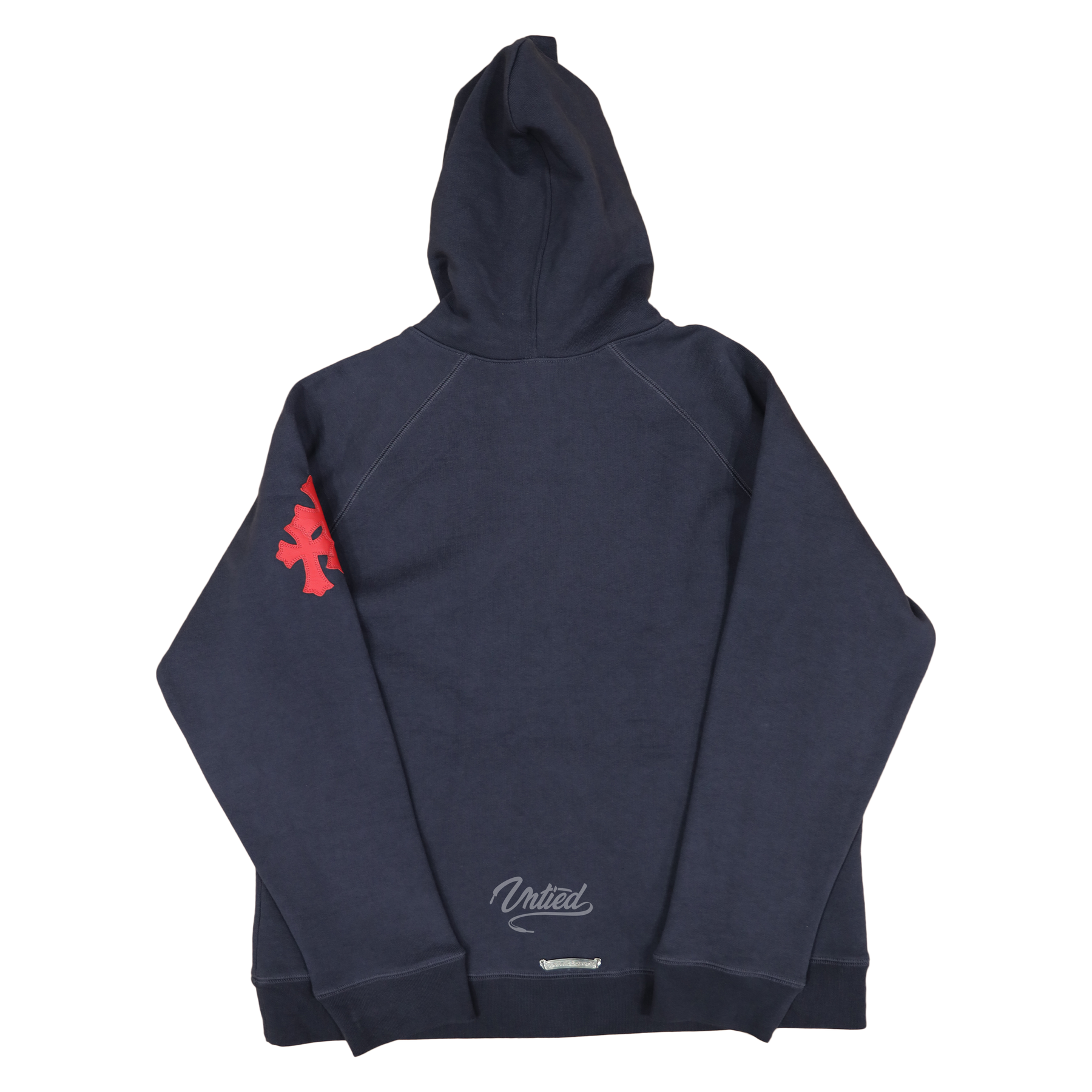 Chrome Hearts Cemetery Patches Hoodie "Navy/Red"