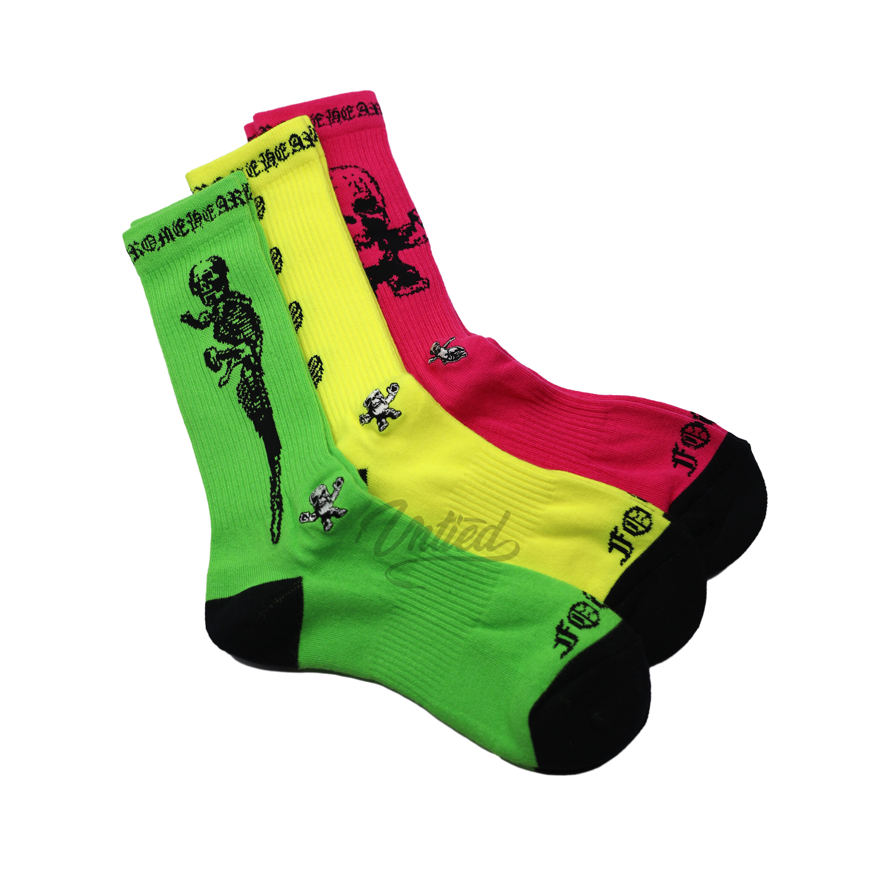 Chrome Hearts Foti Socks 3 Pack "Neon"