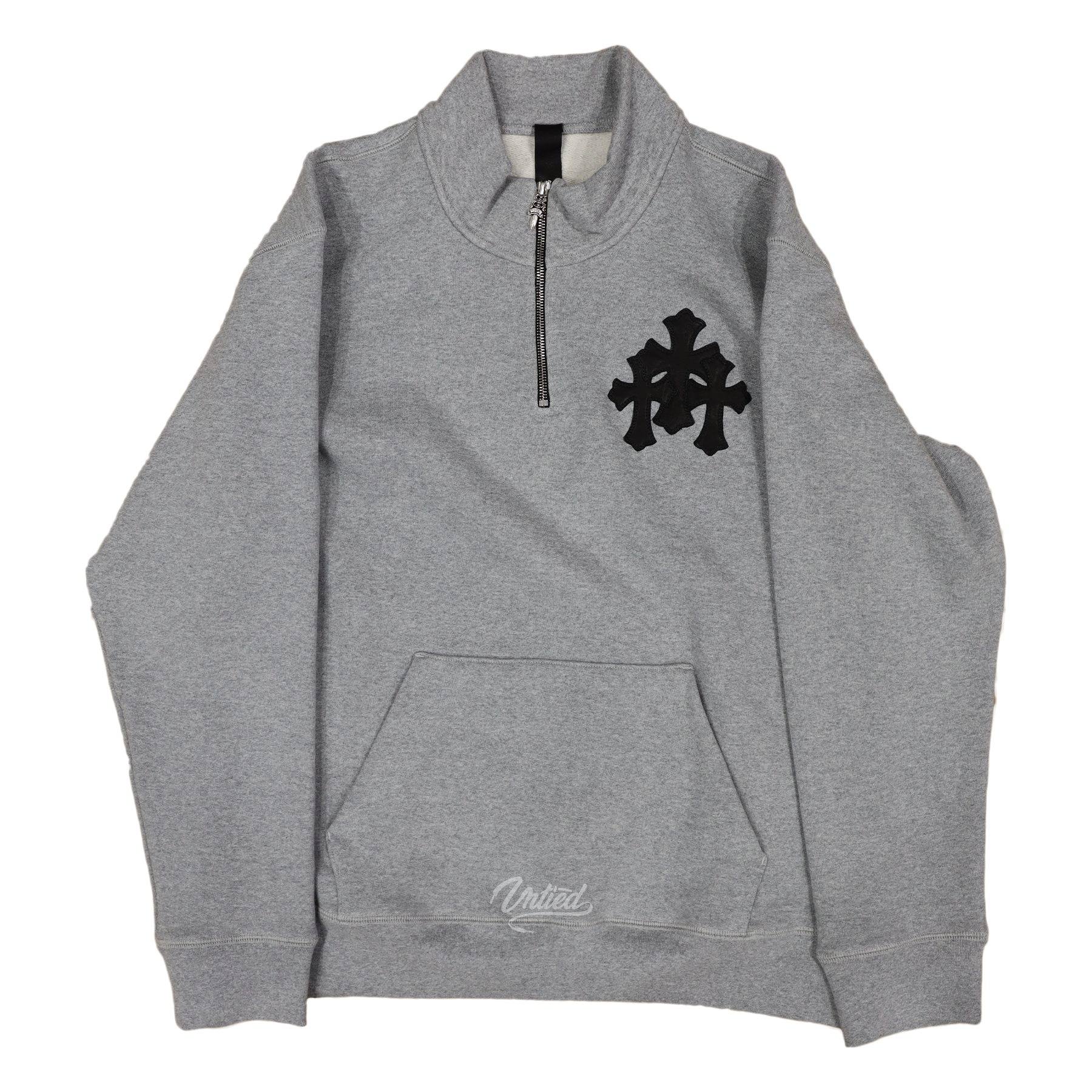 Chrome Hearts Cemetery Patches Quarter Zip "Grey"