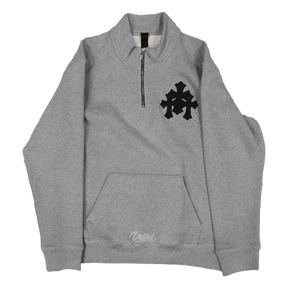 Chrome Hearts Cemetery Patches Quarter Zip "Grey"