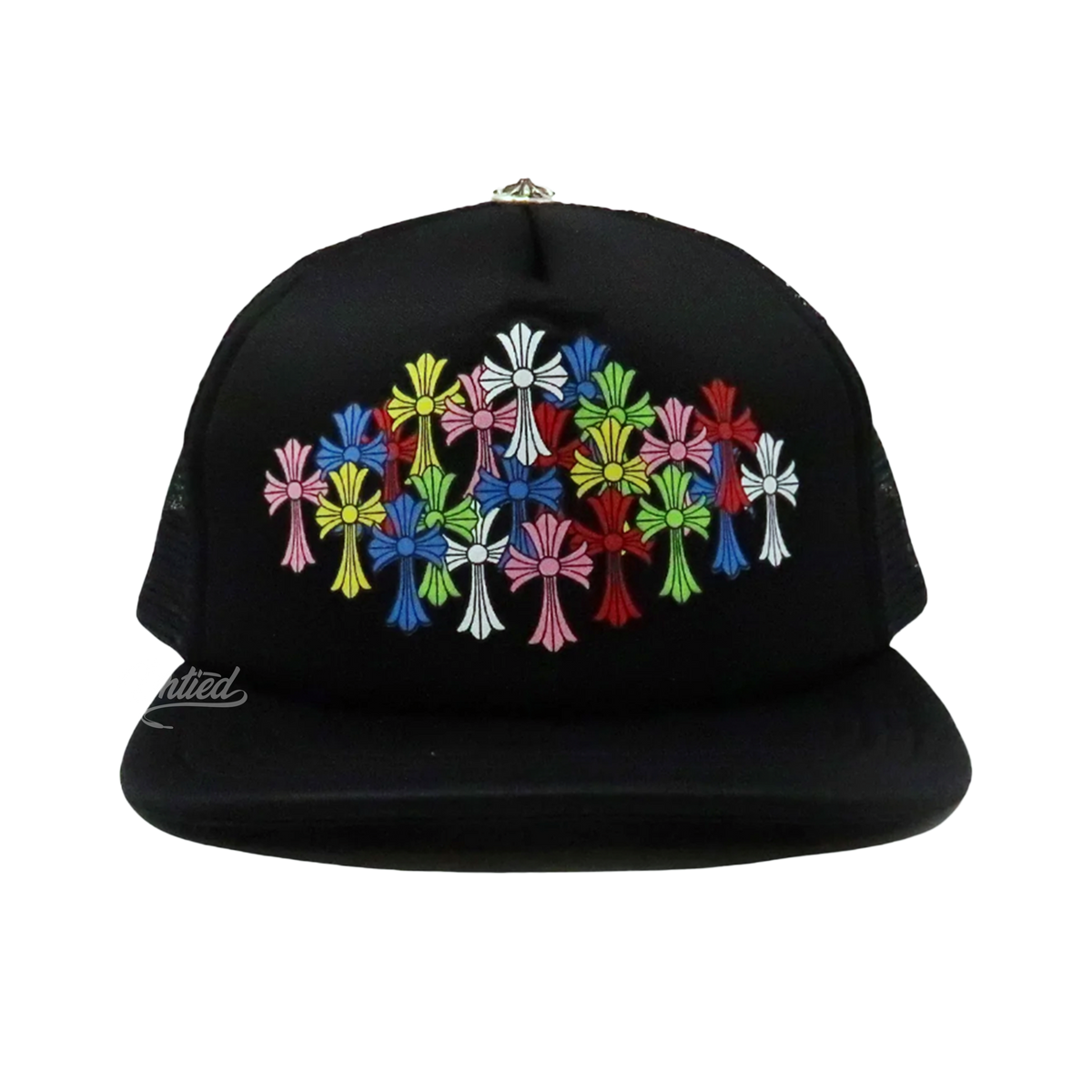 Chrome Hearts Trucker Hat "Black Multicolor Cross"