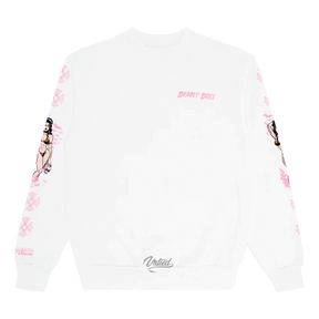 Chrome Hearts Deadly Doll Crewneck "White Pink"